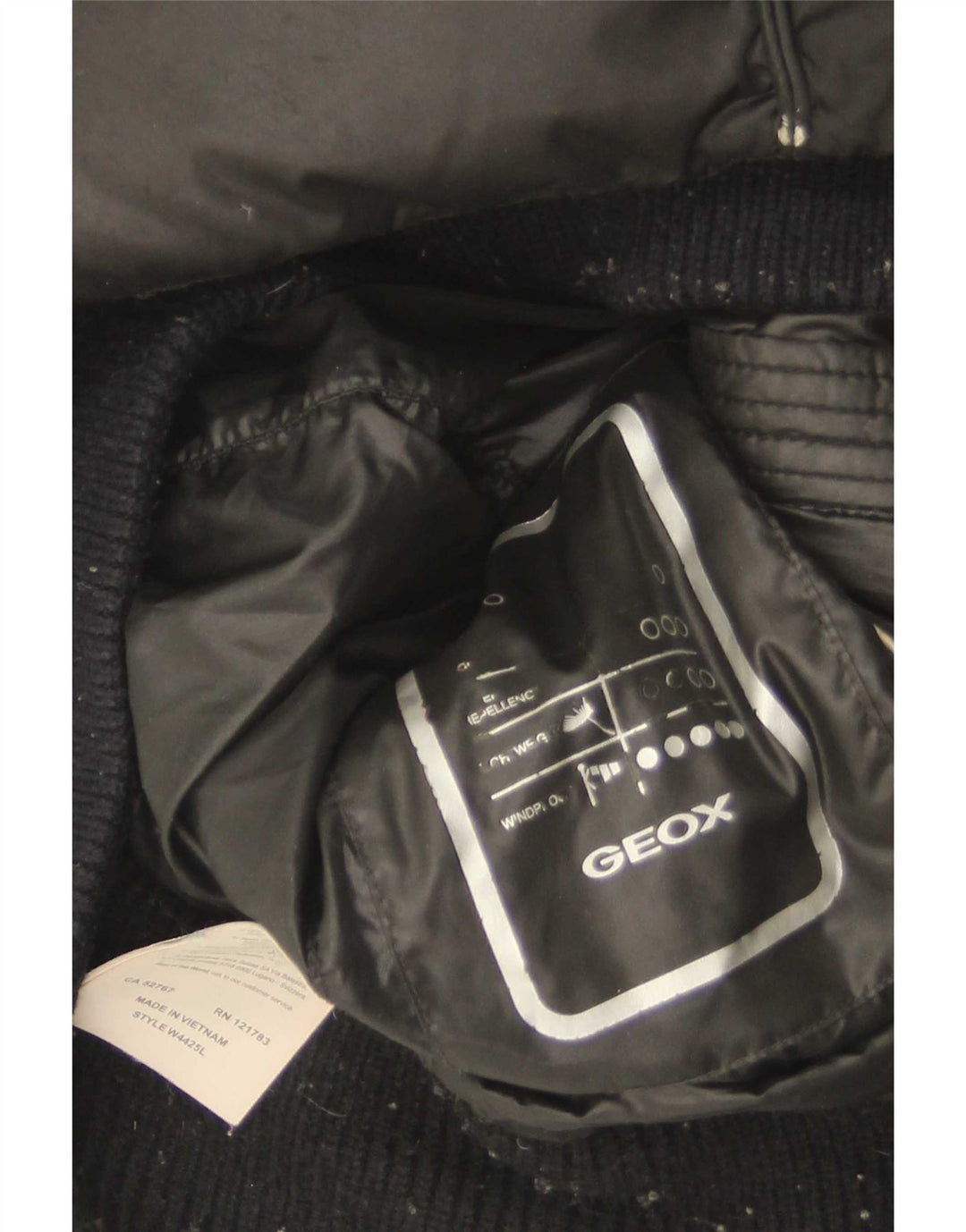 Женская стеганая куртка Geox UK 8, маленький черный полиэстер