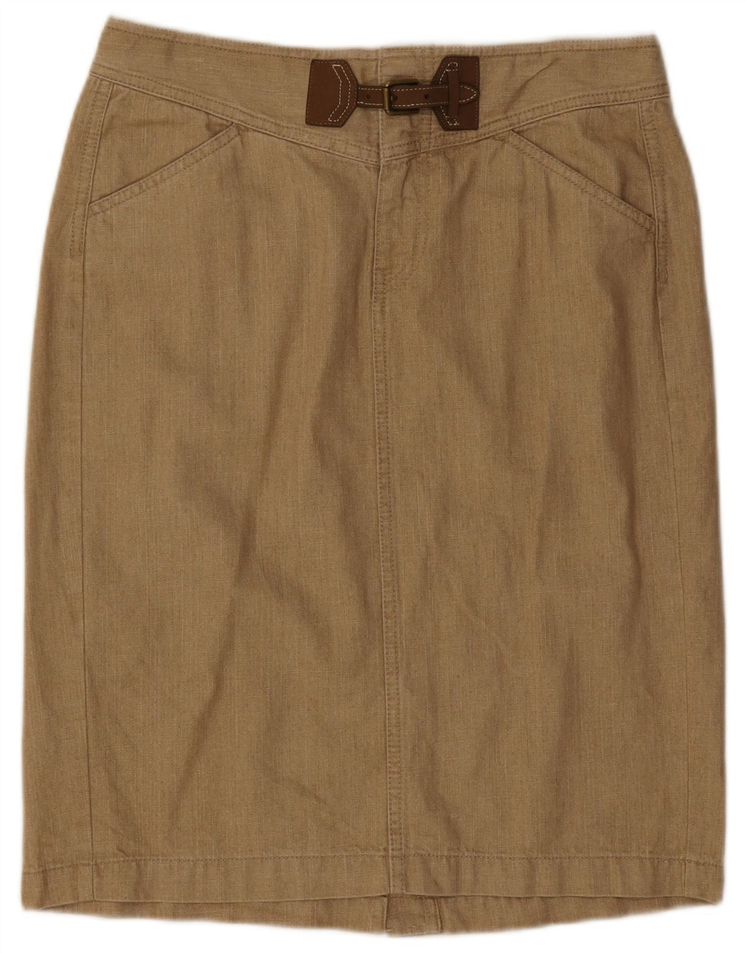 Женская юбка-карандаш RALPH LAUREN, размер США 4, маленькая, W30, бежевый хлопок