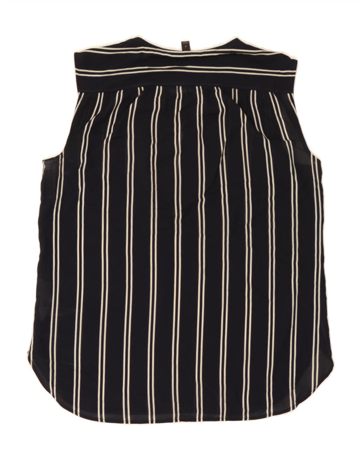 J. CREW Womens Sleeveless Blouse Top UK 8 Small Navy Blue Striped Vintage J. Crew and Second-Hand J. Crew from Messina Hembry 