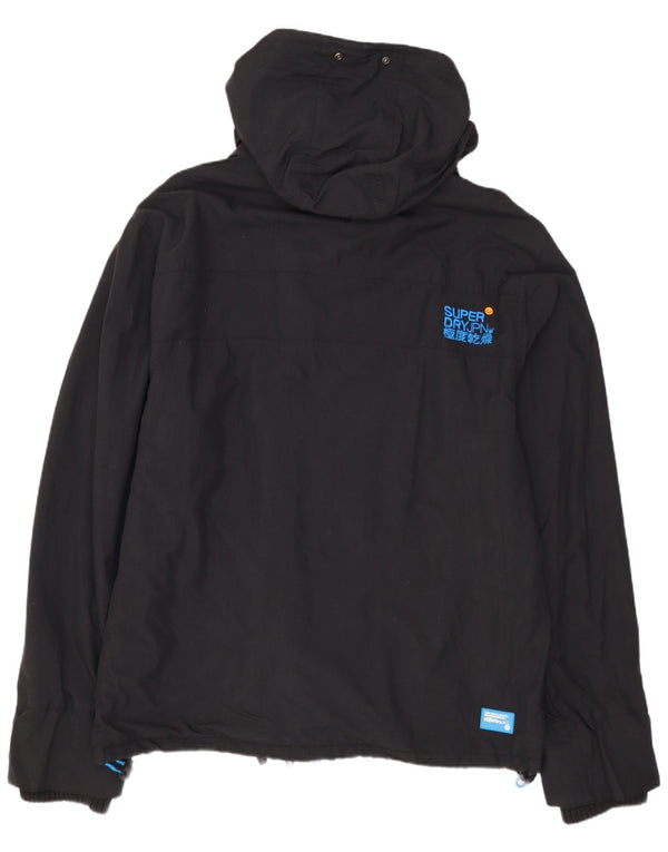 SUPERDRY Мужская ветровка с капюшоном, куртка UK 42 XL, черный нейлон