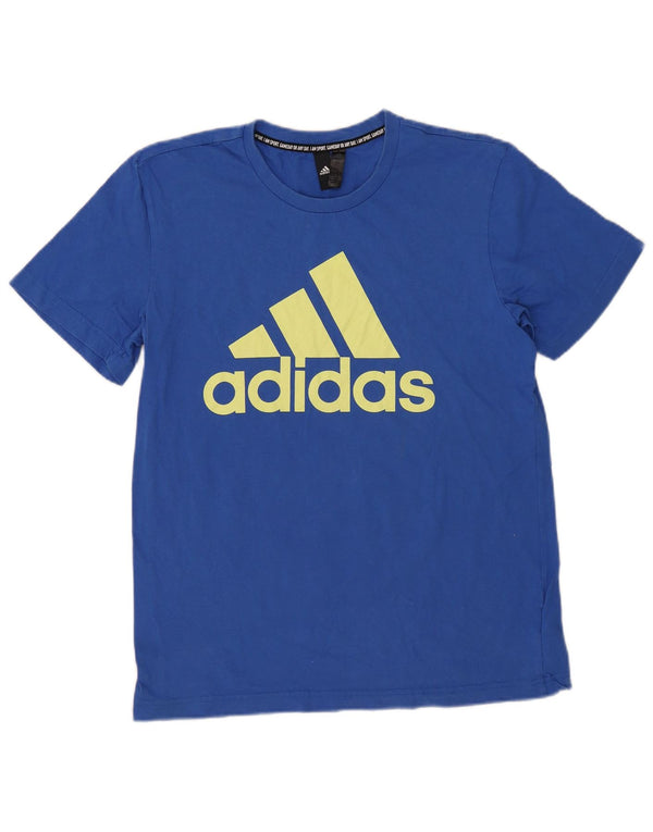 Мужская футболка с рисунком Adidas Top Medium Blue Cotton