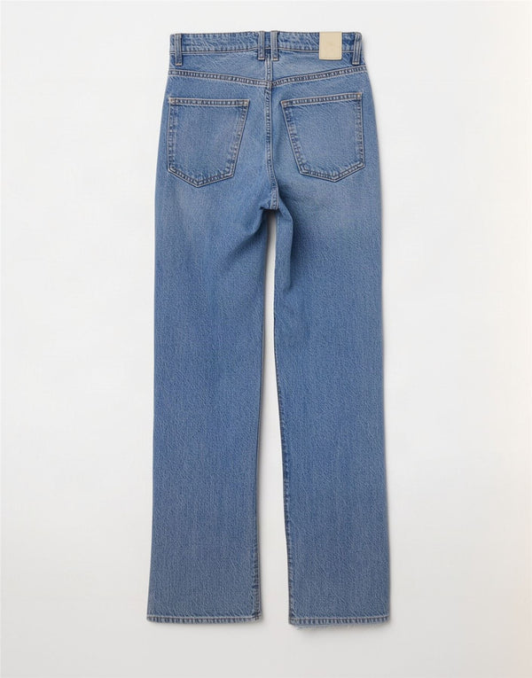 Женские прямые джинсы Zara EU 38, маленькие W28 L29, синие, хлопок