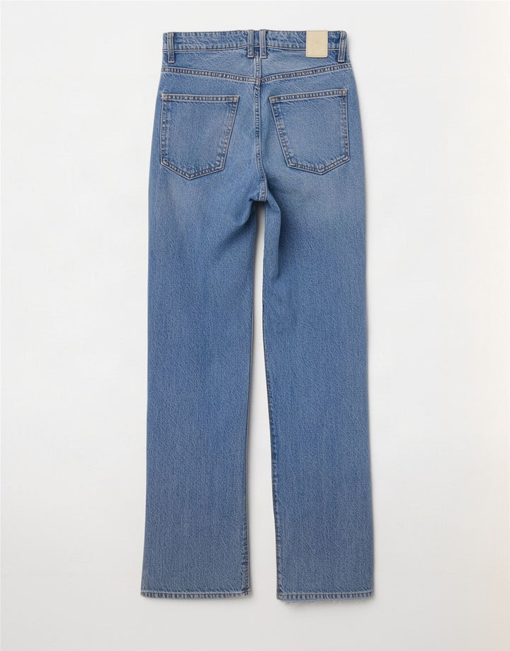 Женские прямые джинсы Zara EU 38, маленькие W28 L29, синие, хлопок