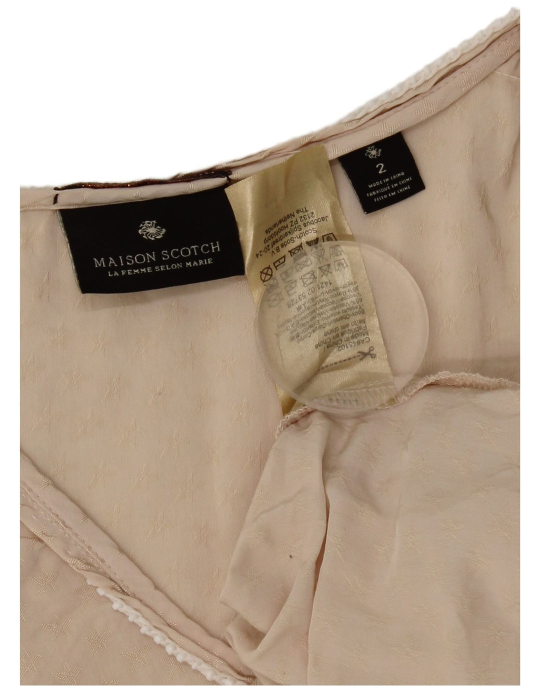Женский жилет оверсайз Maison Scotch США 2 XS Бежевый вискоза