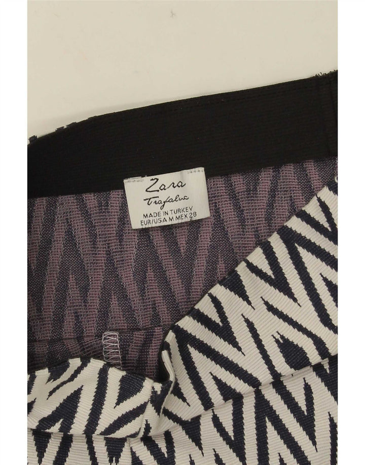 Женская мини-юбка Zara Trafaluc Medium W28 Темно-синяя с геометрическим рисунком