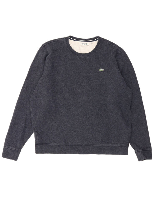 Мужской свитер Lacoste, джемпер, размер 7, 2XL, темно-синий, хлопок
