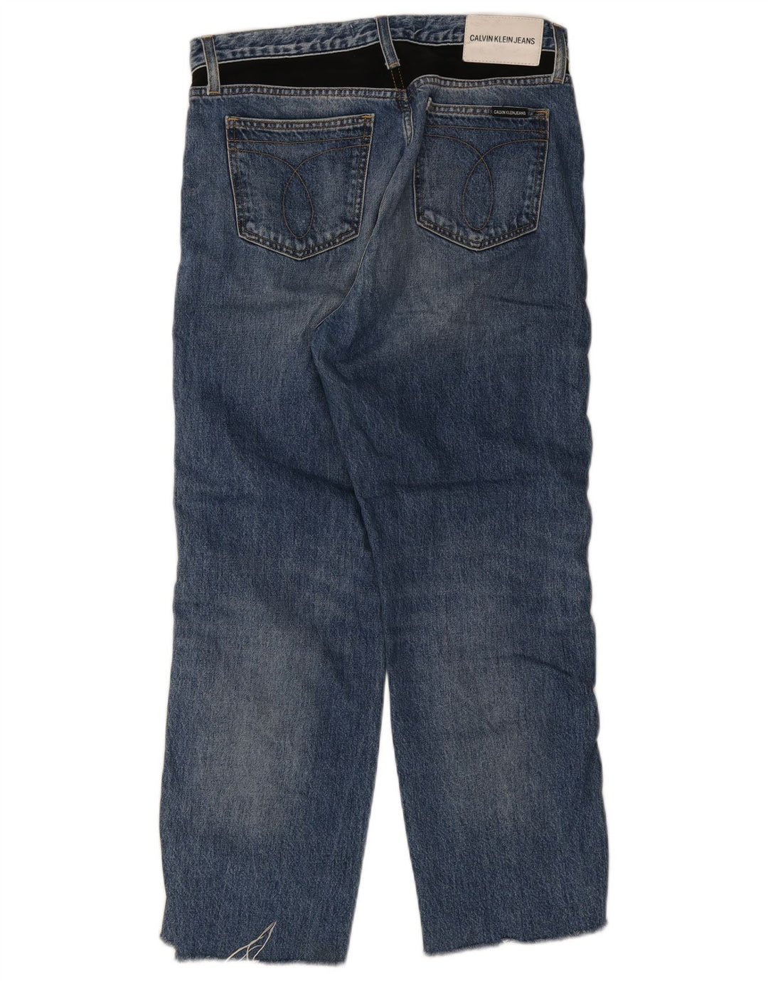 Женские прямые джинсы Calvin Klein W30 L26, синие, хлопок