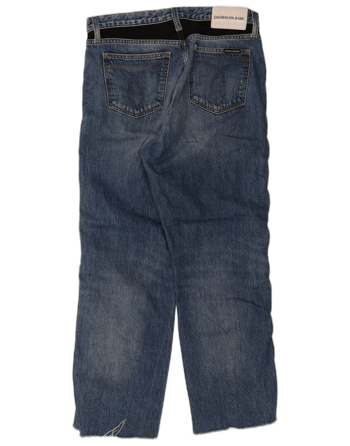 Женские прямые джинсы Calvin Klein W30 L26, синие, хлопок