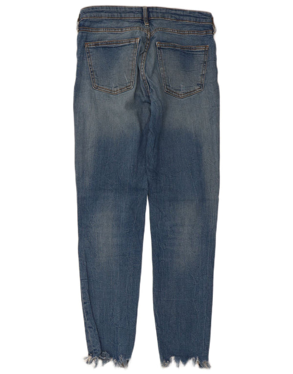 Zara Womens Distressed Slim Jeans EU 38 Small W28 L28 Blue