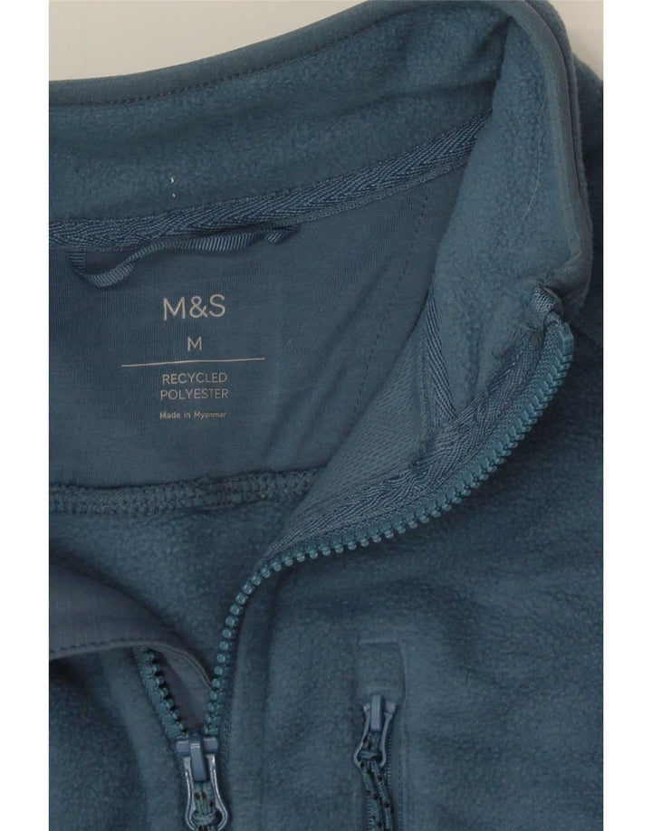 Мужская флисовая куртка Marks & Spencer UK 38, средний синий полиэстер