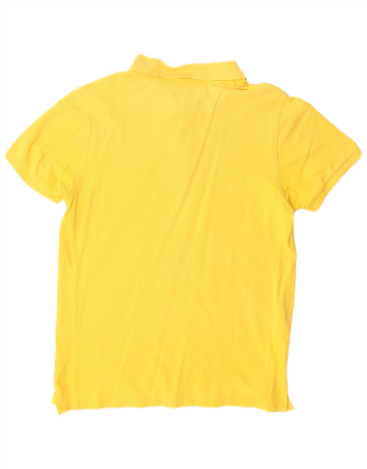 Мужская рубашка-поло Lyle & Scott из хлопка среднего желтого цвета