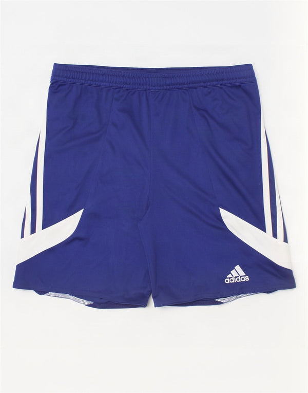 Спортивные шорты Adidas Climalite для мальчиков 11–12 лет, большие синие цветные блоки