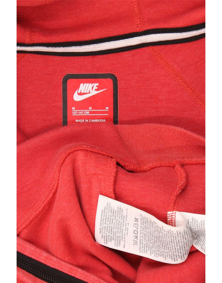 Свитер с капюшоном на молнии для мальчиков Nike, 10–11 лет, средний красный, хлопковый