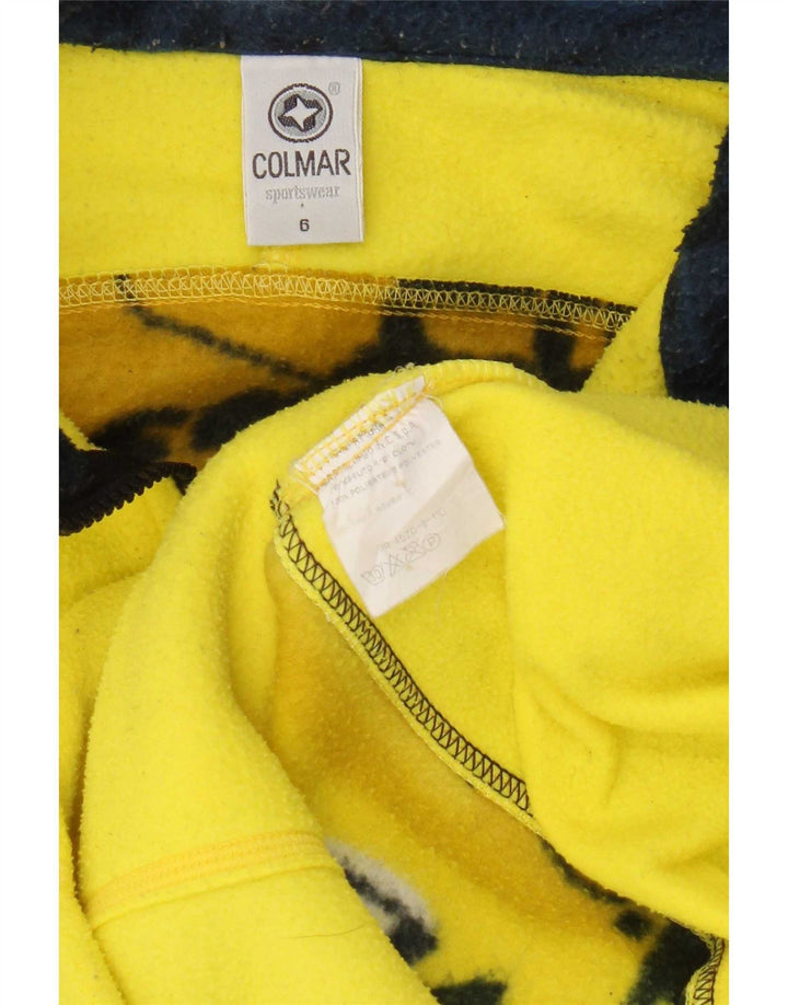 Colmar Мужской флисовый джемпер с воротником на молнии 2XL Желтый полиэстер с цветными блоками