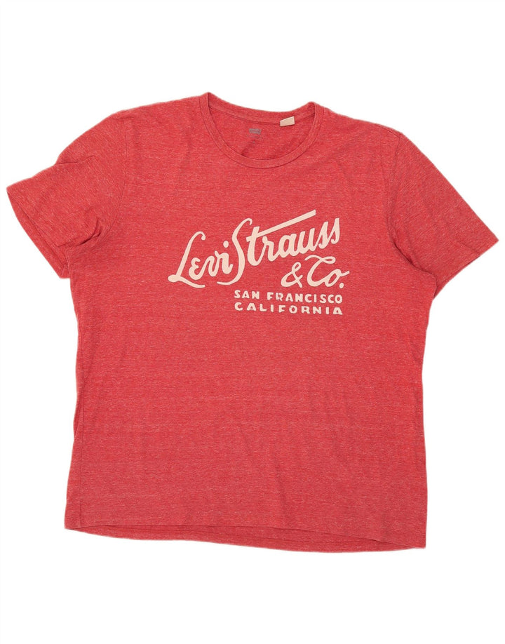 Мужская футболка с рисунком Levi's Top XL Красная в крапинку