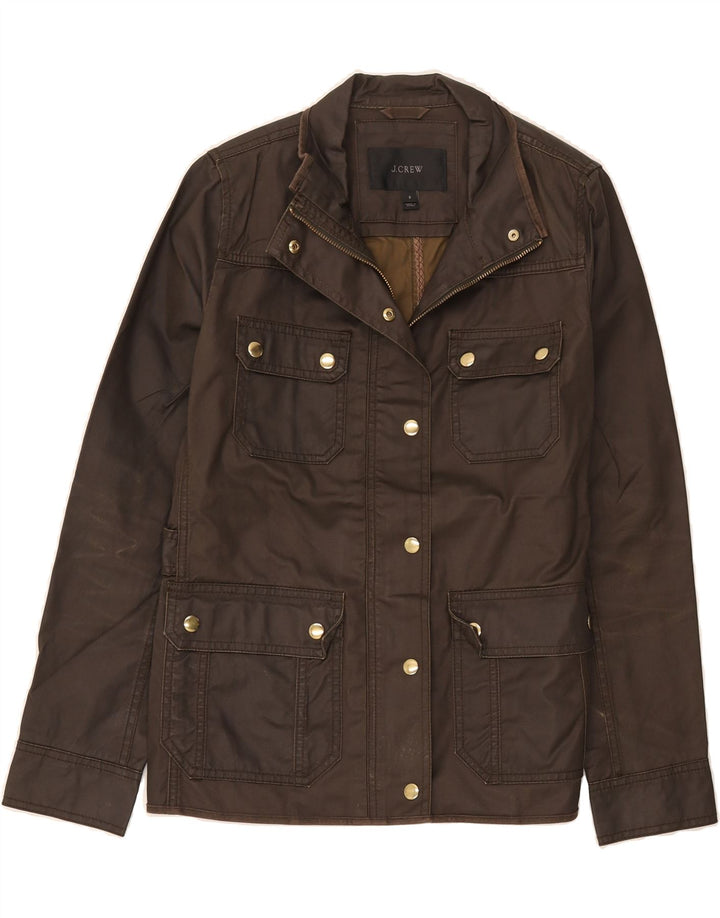 Женская куртка J. CREW UK 10, маленькая, коричневый, хлопок
