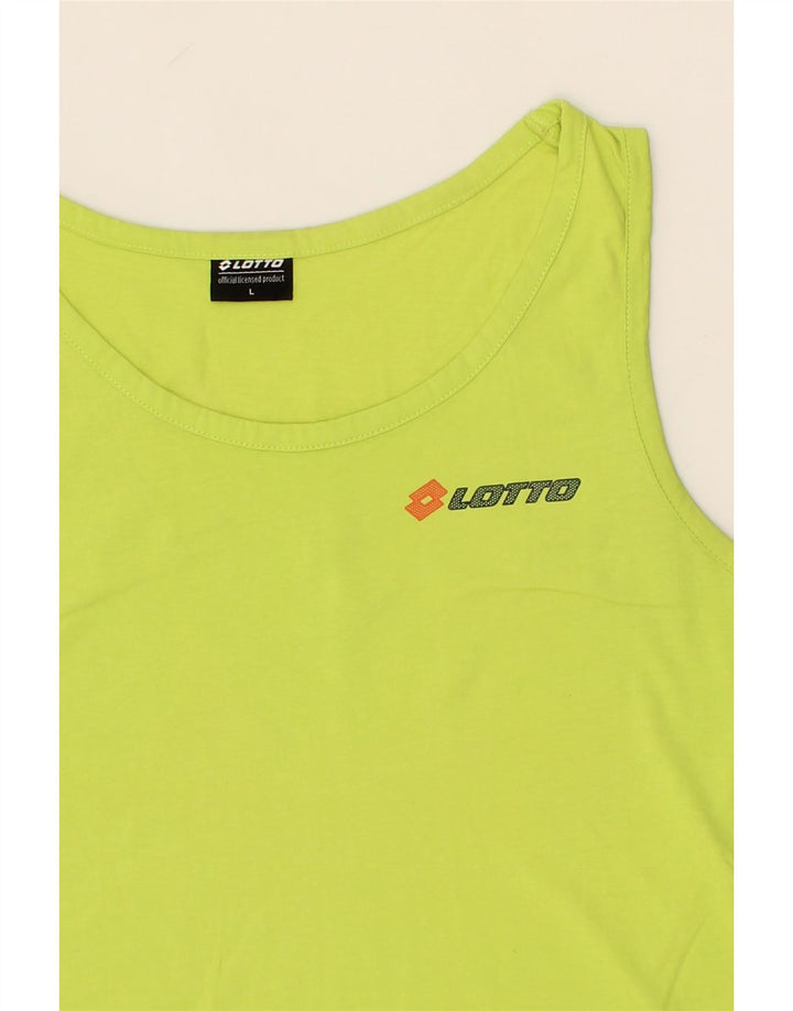 LOTTO Boys Vest Top 13-14 Years Large Yellow Vintage Lotto and Second-Hand Lotto from Messina Hembry 