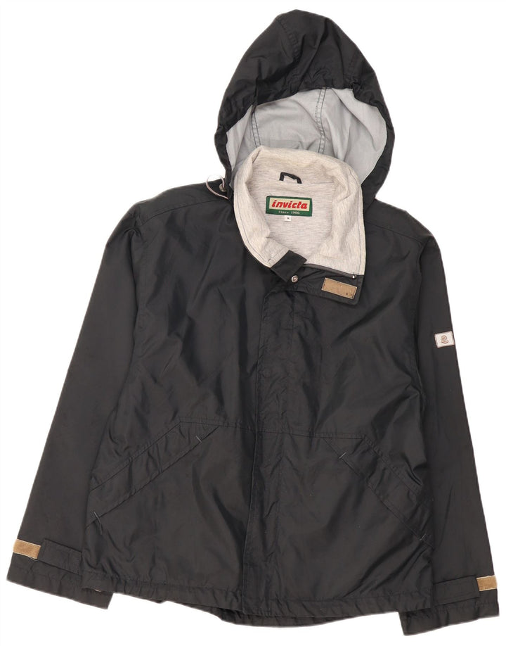 Мужская ветровка INVICTA с капюшоном UK 38, средний черный нейлон