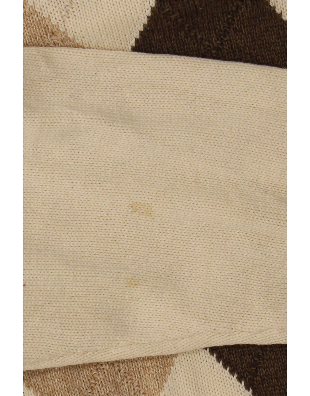 DOCKERS Mens Crew Neck Jumper Sweater Large Off White Argyle/Diamond Vintage Dockers and Second-Hand Dockers from Messina Hembry 