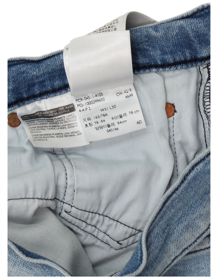 Мужские прямые джинсы Levi's W31 L30 синие, хлопок