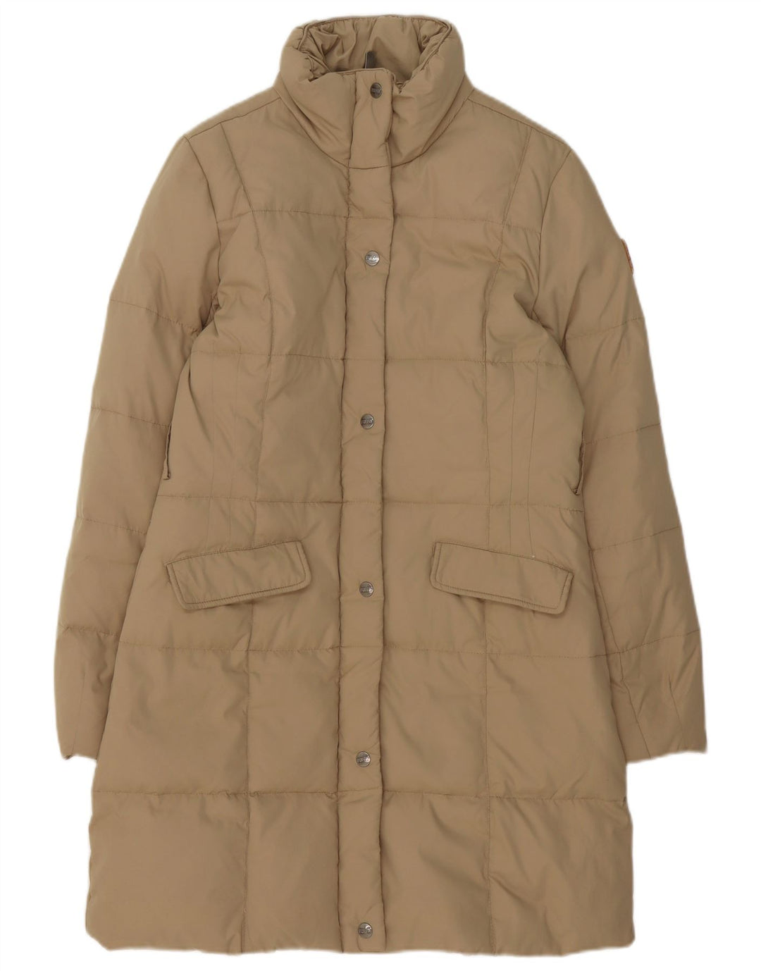 Женское стеганое пальто Puffa UK 14, средний бежевый полиэстер