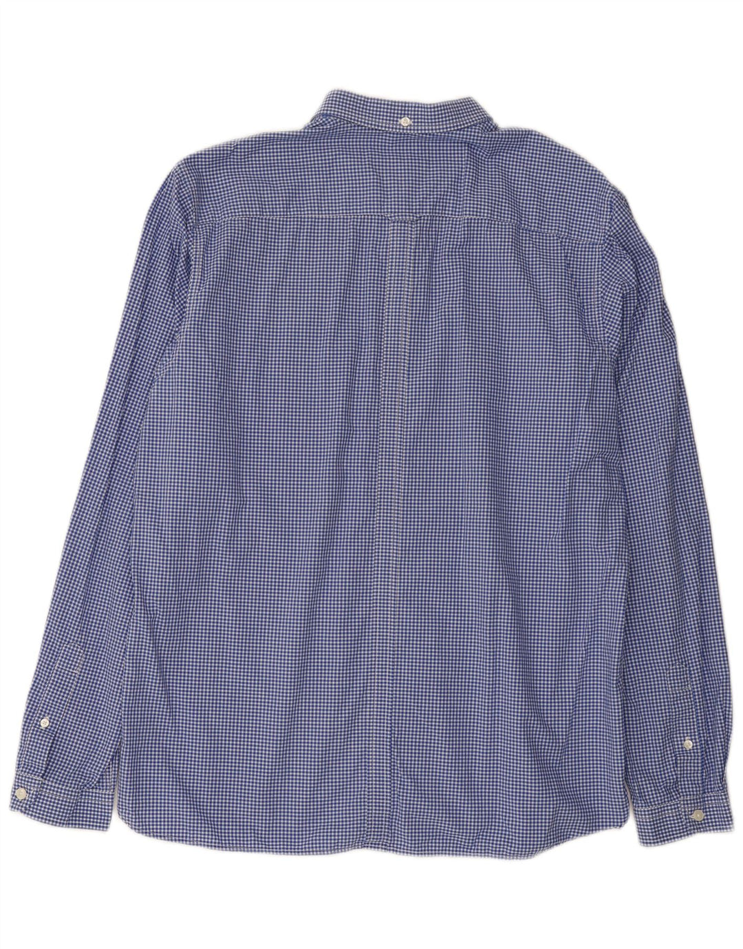 Мужская рубашка узкого кроя Fred Perry XL, синяя, хлопок в мелкую клетку