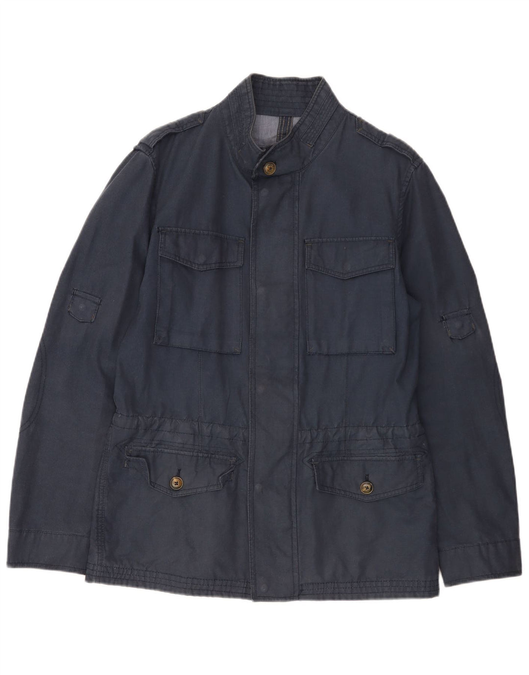 Куртка мужская в стиле милитари MASSIMO DUTTI UK 36, маленькая, темно-синяя