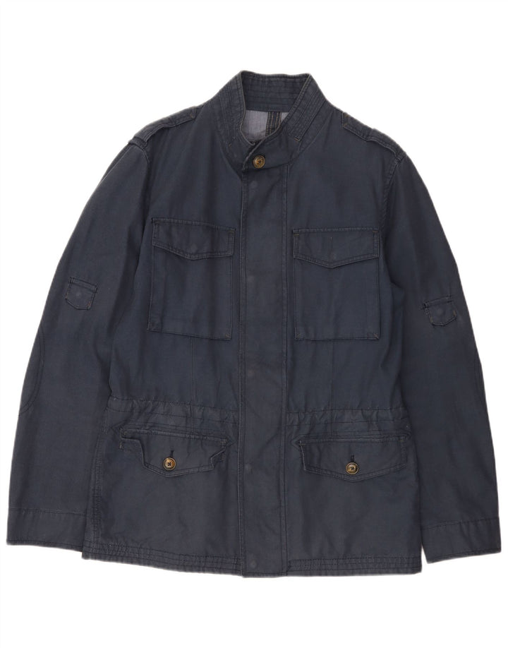 Куртка мужская в стиле милитари MASSIMO DUTTI UK 36, маленькая, темно-синяя