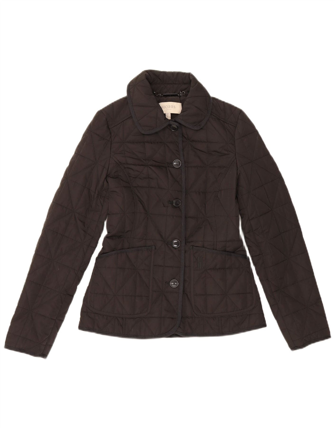Женская стеганая куртка Hobbs UK 6 XS, черная, классическая, из полиэстера