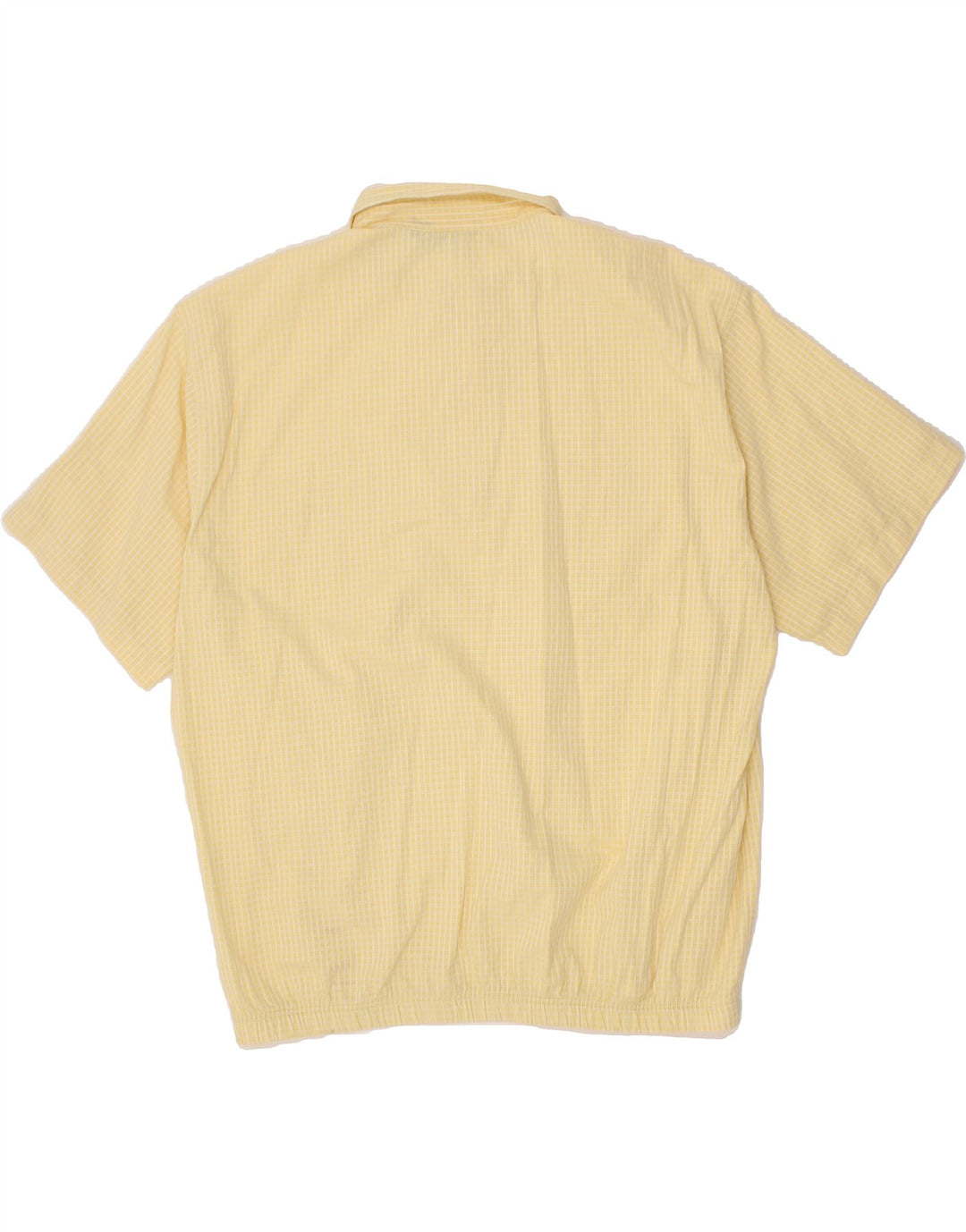WOODPECKER Mens Short Sleeve Pullover Shirt IT 60/62 3XL Yellow Check Vintage Woodpecker and Second-Hand Woodpecker from Messina Hembry 