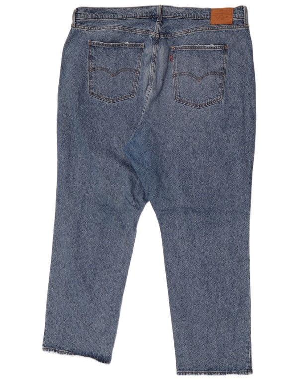 Женские узкие прямые джинсы Levi's США 22 3XL W44 L31 Синий хлопок