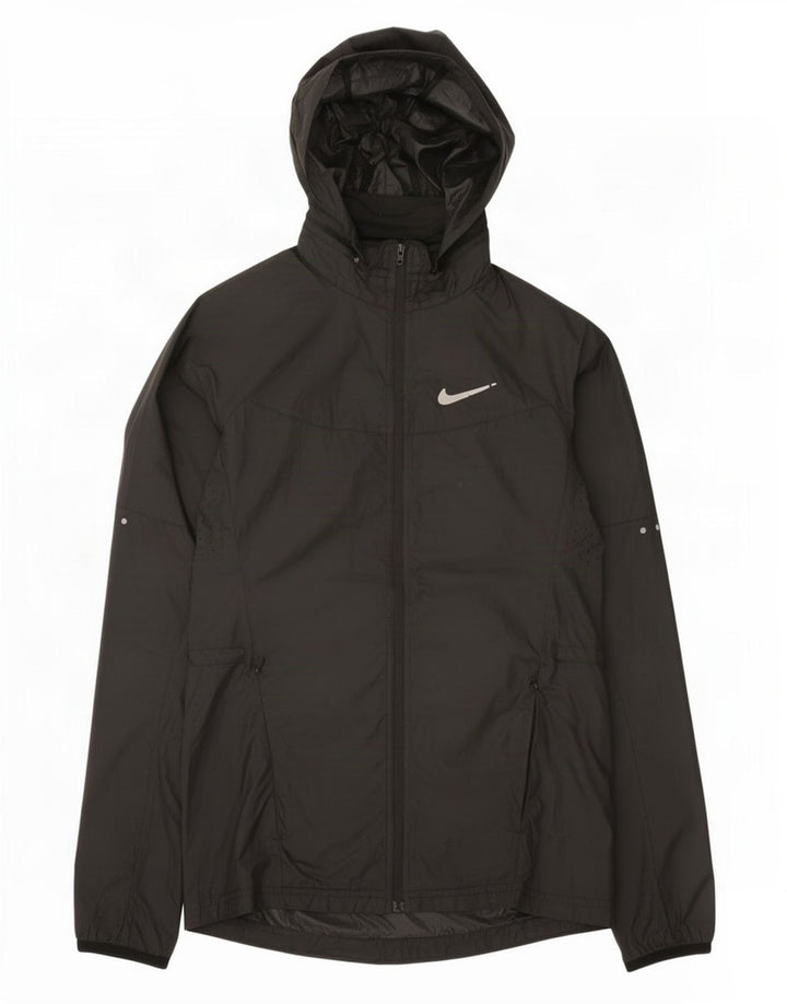 Женская дождевик с капюшоном Nike UK 6 XS, черный полиэстер