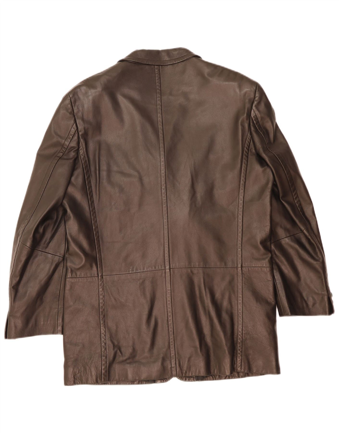 Мужской кожаный пиджак с 3 пуговицами Hugo Boss EU 52 XL, черный кожаный