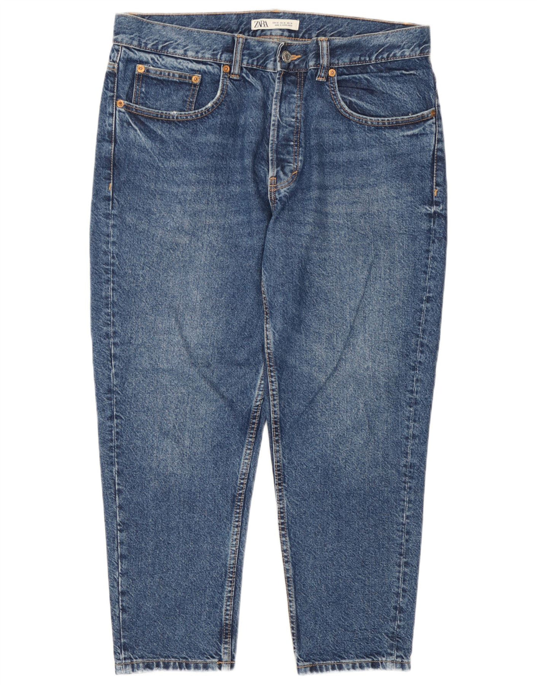 Мужские укороченные джинсы Zara EU 46 XL W36 L25 синие