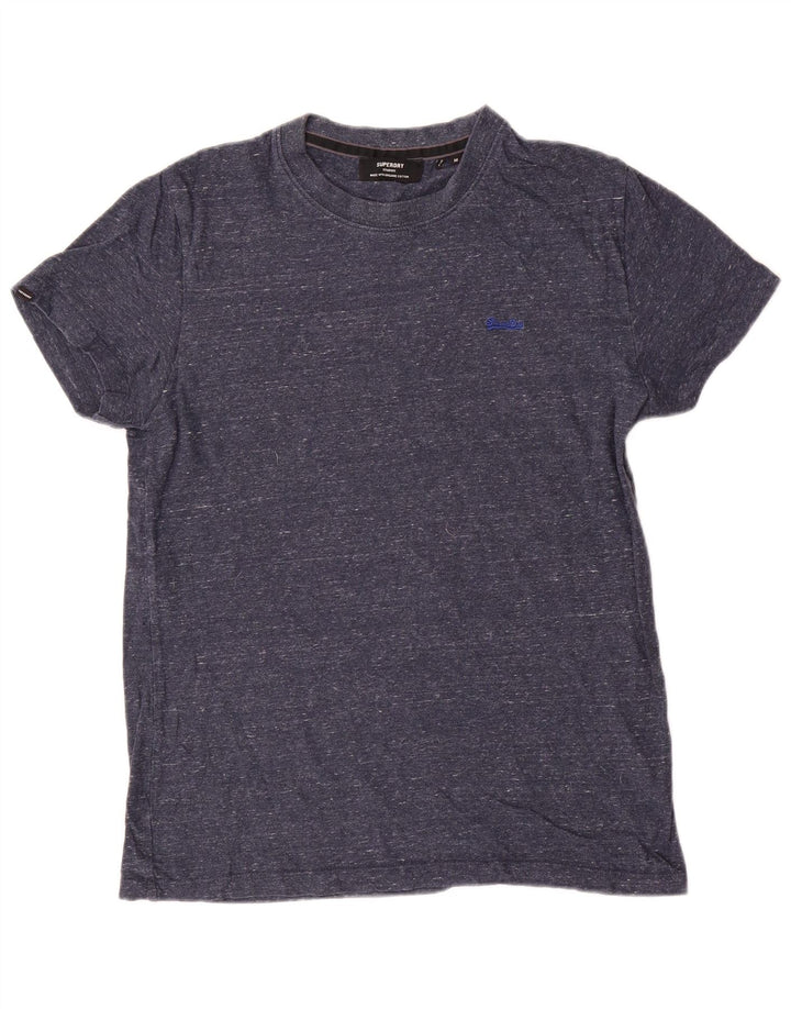 Мужская футболка Superdry Top Medium Темно-синяя в крапинку из хлопка