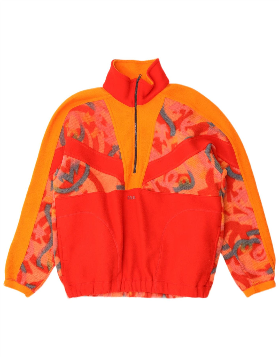 Мужской флисовый джемпер Colmar с воротником на молнии XL, красный, полиуретановый с геометрическим узором