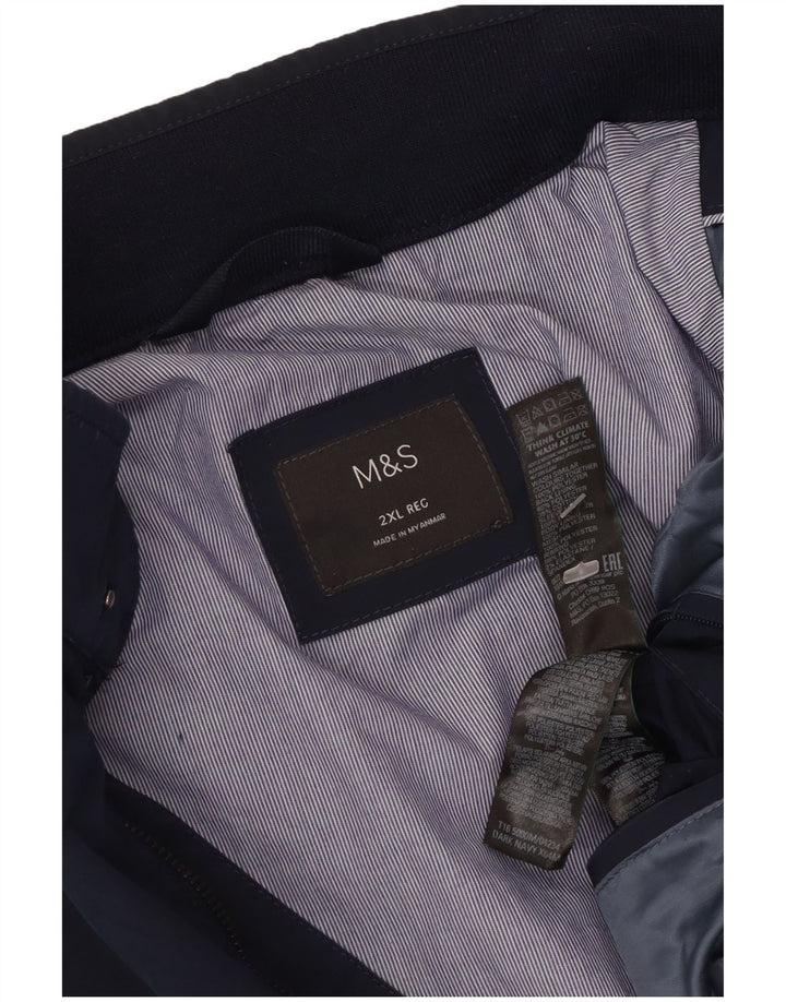 Мужская куртка-бомбер Marks & Spencer UK 44 2XL Темно-синий полиэстер