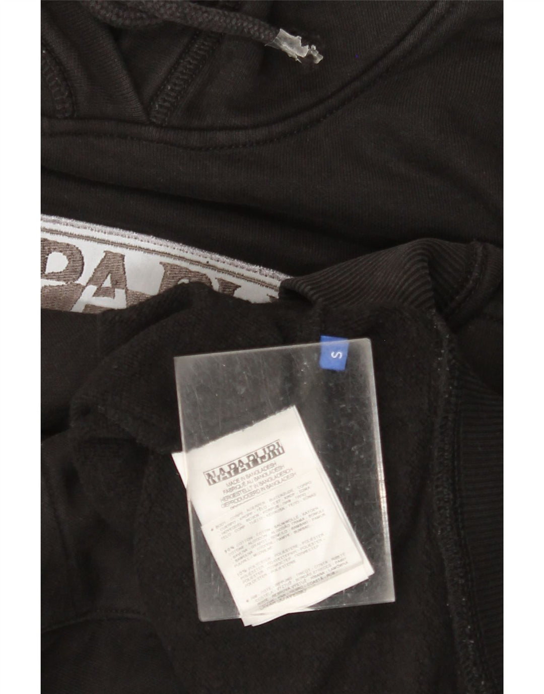 NAPAPIJRI Мужской джемпер с капюшоном с географическим рисунком, маленький черный, хлопковый