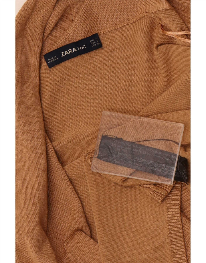 Женский кардиган Zara UK 12, средний бежевый вискоза