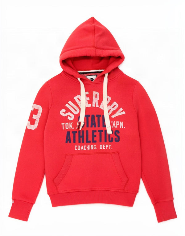 Женский джемпер с капюшоном Superdry UK 6 XS, красный хлопок