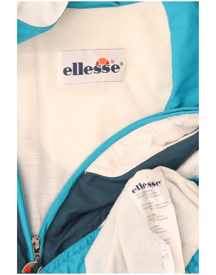 Ellesse Мужской спортивный костюм с графическим рисунком, верхняя куртка, большой синий полиэстер с цветными блоками