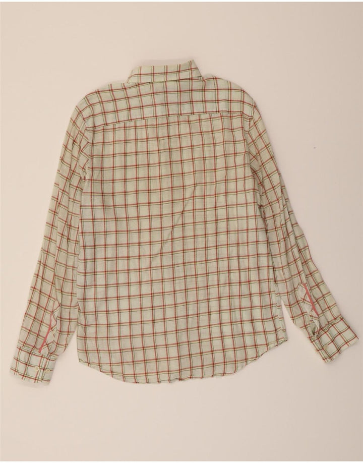 PENGUIN Mens Heritage Shirt Medium White Check Cotton Vintage Penguin and Second-Hand Penguin from Messina Hembry 