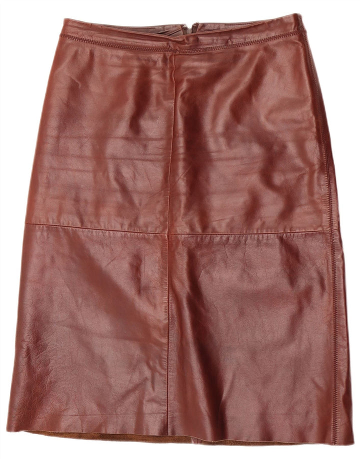 Женская кожаная юбка Gap US 10, большая W30, коричневая кожа