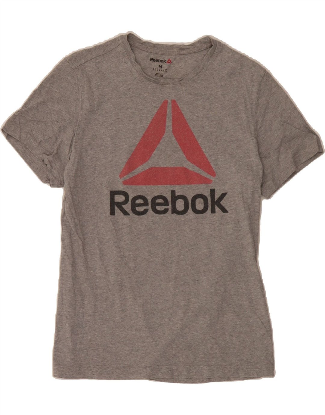 REEBOK Womens Graphic T-Shirt Top UK 12 Medium Grey Vintage Reebok and Second-Hand Reebok from Messina Hembry 