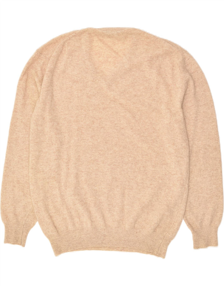 UNGARO Mens V-Neck Jumper Sweater IT 54 XL Beige | Vintage Ungaro | Thrift | Second-Hand Ungaro | Used Clothing | Messina Hembry 