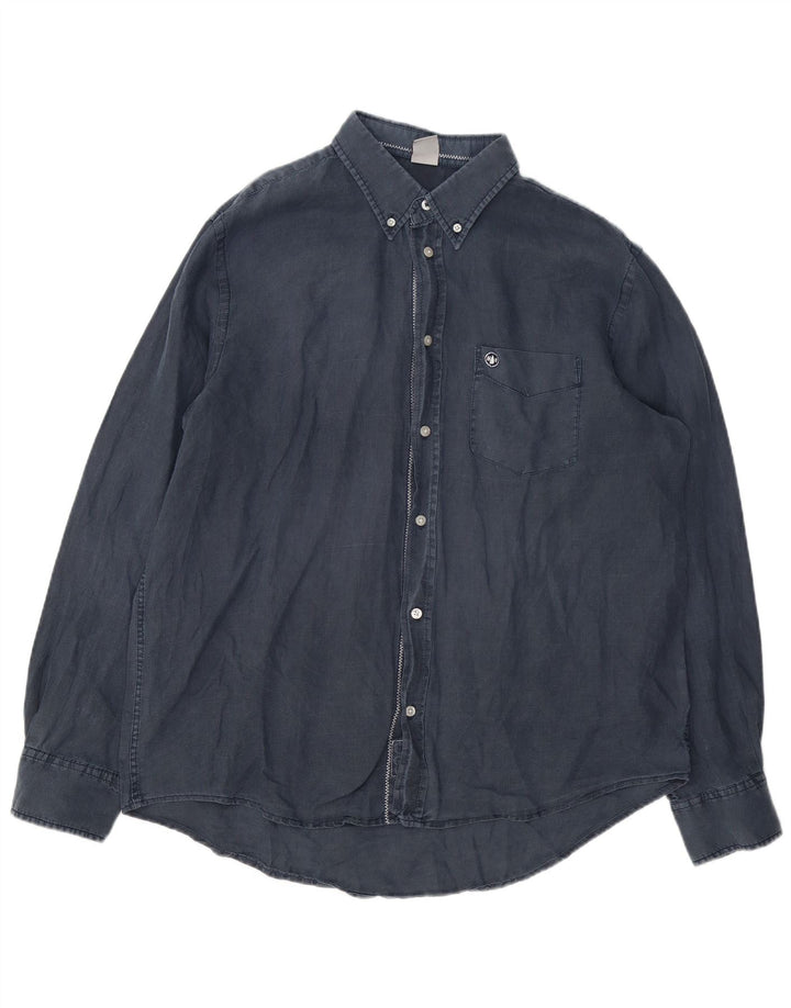 Мужская рубашка Sailmakers Murphy & Nye 2XL, темно-синяя, льняная