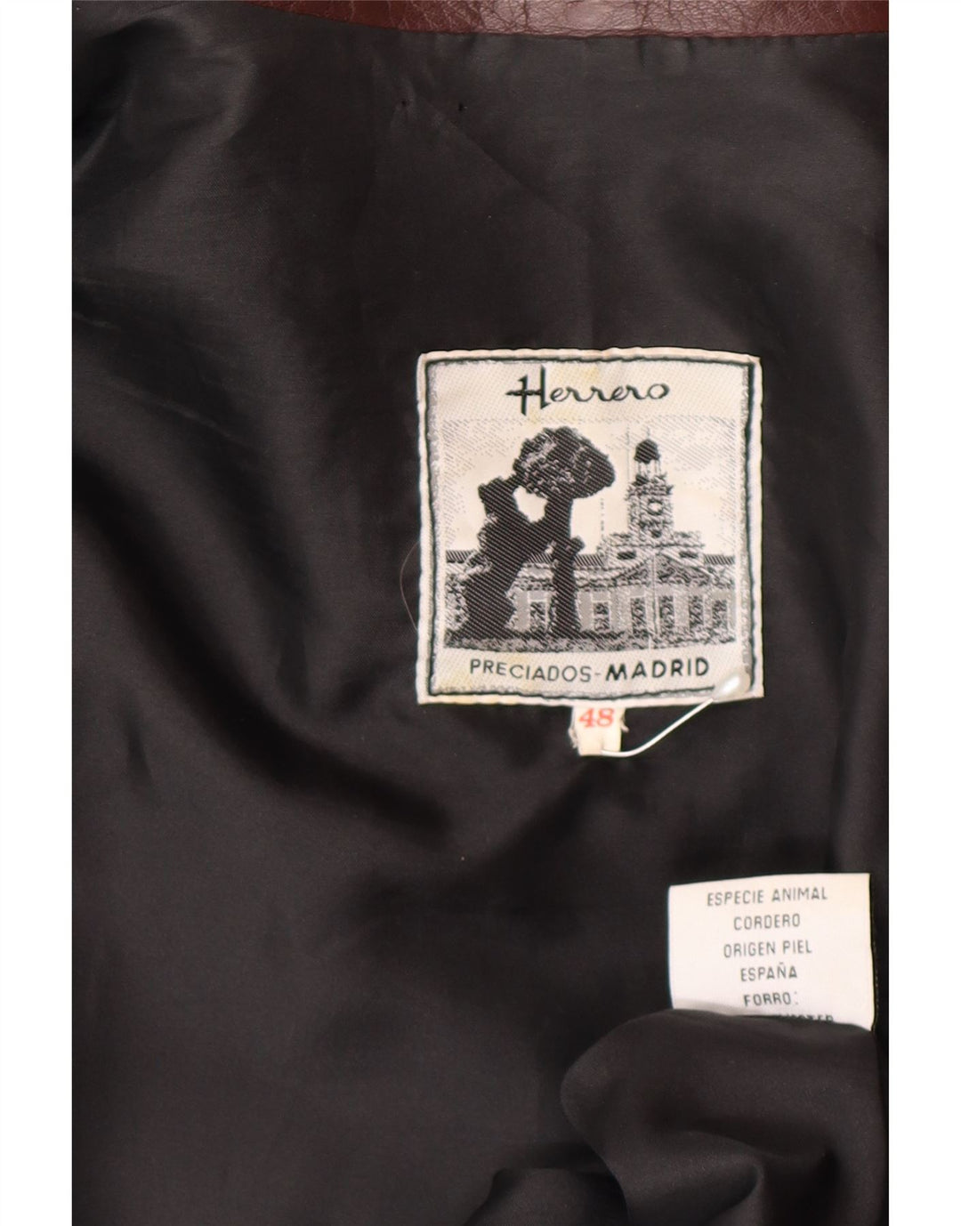 Женская кожаная куртка Herrero IT 48 XL Темно-бордовая кожа