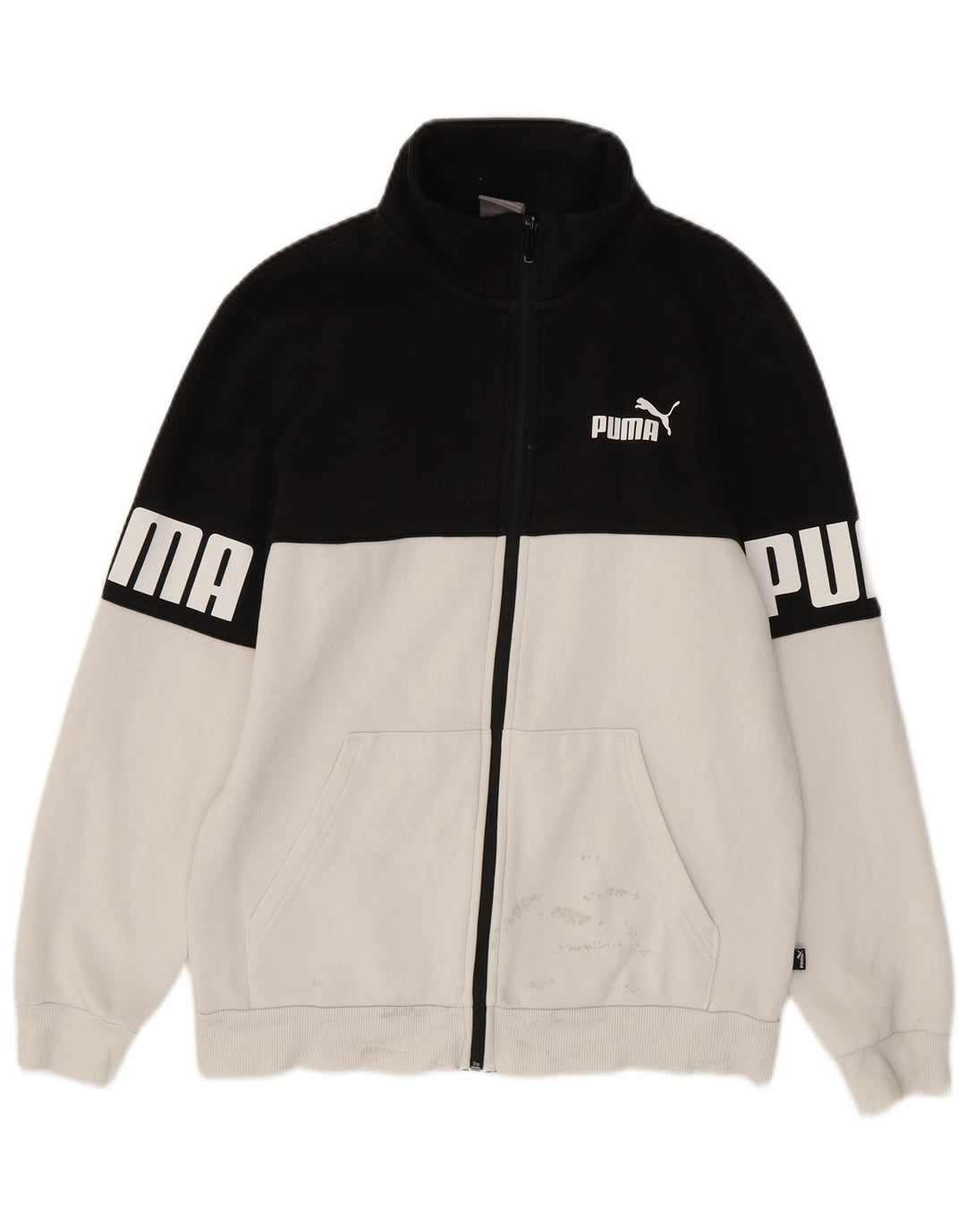 Мужской спортивный костюм PUMA с графическим рисунком, маленькая белая хлопковая куртка с цветными блоками
