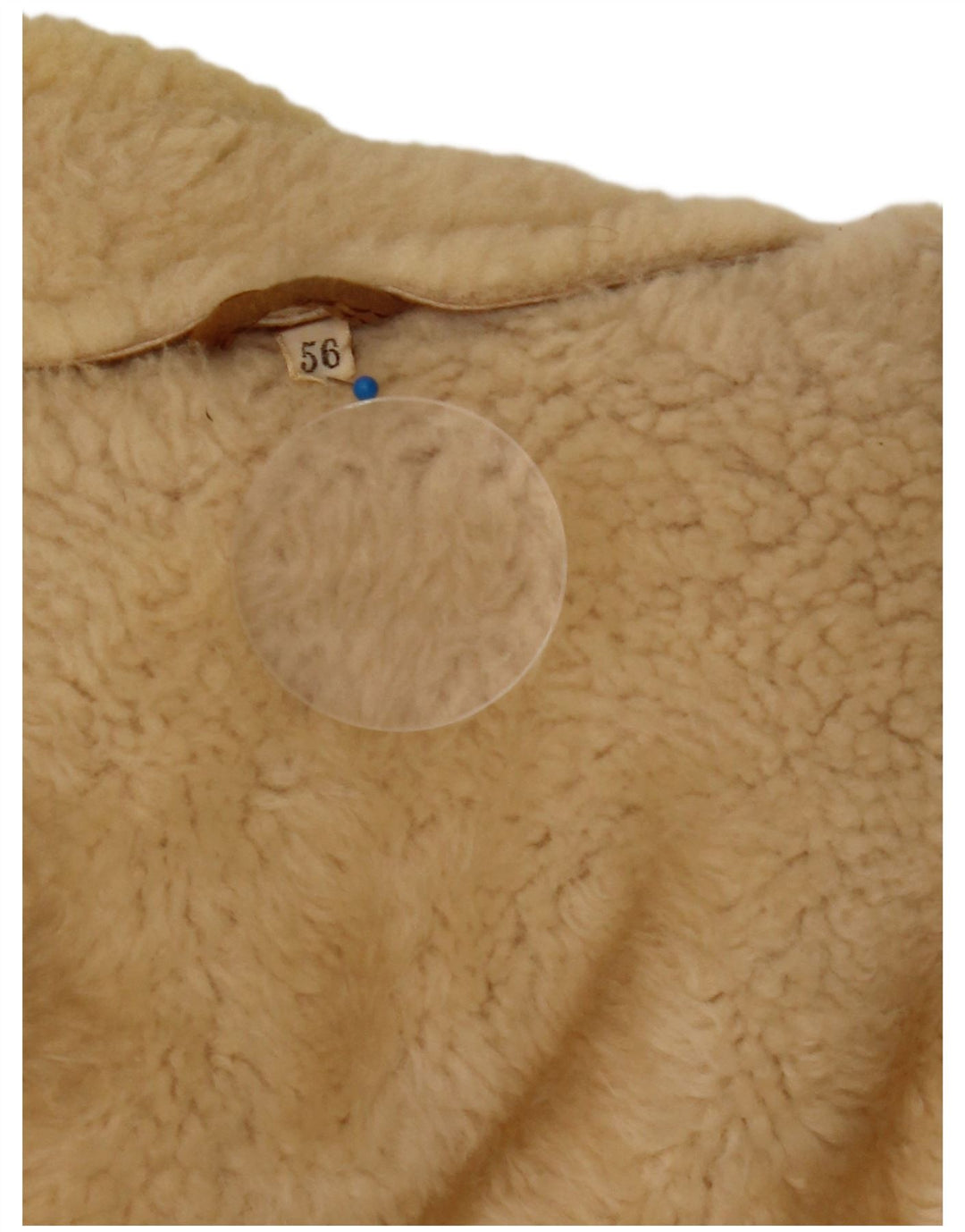 Винтажная мужская двубортная короткая дубленка IT 56 3XL Коричневый