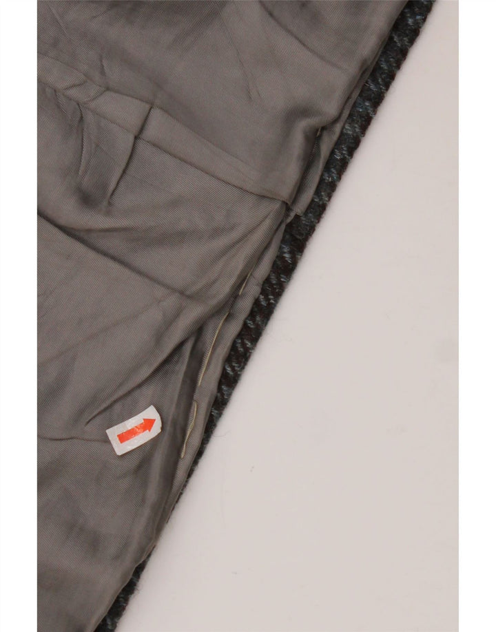 ВИНТАЖНЫЙ мужской пиджак на 2 пуговицах, Великобритания 38, средний серый с узором «гусиные лапки»